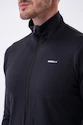 Jachetă pentru bărbați Nebbia  Long sleeved w hoodie Sporty Zipper Jacket with side pockets “Control” 332 black