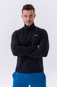 Jachetă pentru bărbați Nebbia  Long sleeved w hoodie Sporty Zipper Jacket with side pockets “Control” 332 black M