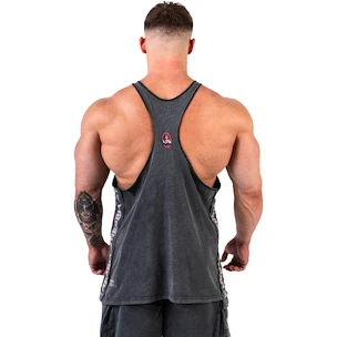 Maiou pentru bărbați Nebbia NEBBIA x OLYMPIA Washed Muscle Back Stringer GOLDEN AGE 791 black