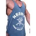 Maiou pentru bărbați Nebbia NEBBIA x OLYMPIA Washed Muscle Back Stringer GOLDEN AGE 791 blue
