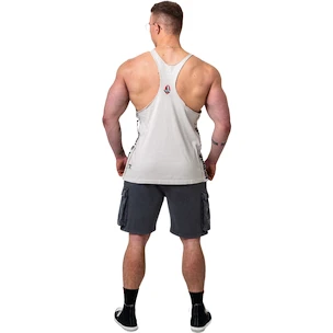 Maiou pentru bărbați Nebbia NEBBIA x OLYMPIA Washed Muscle Back Stringer GOLDEN AGE 791 light grey