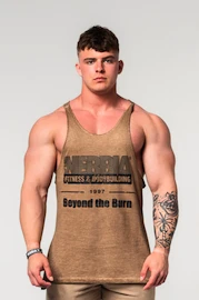 Maiou pentru bărbați Nebbia Washed-off Oversized Stringer MAX OUT 359 Light Brown