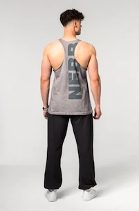 Maiou pentru bărbați Nebbia  Washed-off Oversized Stringer MAX OUT 359 Light Grey