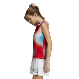 Maiou pentru femei adidas  Melbourne Printed Match Tank White/Red/Blue