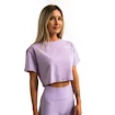 Maiou pentru femei GymBeam  Limitless Cropped T-shirt Lavender