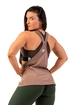 Maiou pentru femei Nebbia  Sleeveless Loose Cross Back Tank Top "Feeling Good" 419 Brown
