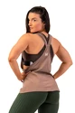 Maiou pentru femei Nebbia  Sleeveless Loose Cross Back Tank Top "Feeling Good" 419 Brown