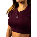 Maiou pentru femei Nebbia STRONG BEAUTY Open-back Cropped Top 430 dark red