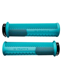 Mânere de ghidon PEATY'S Monarch knurl thick turquoise (pgm-knl-thk-trq-20)
