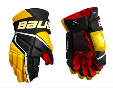 Mănuși de hochei Bauer Vapor 3X Black/Gold Intermediate