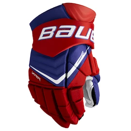 Mănuși de hochei Bauer Vapor FLYLITE Royal/Red/White Intermediate