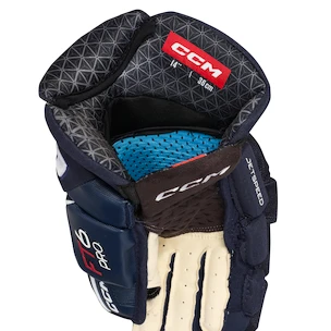 Mănuși de hochei CCM  FT6 Pro Navy/White Senior 15 inci