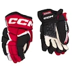 Mănuși de hochei CCM  FT680 Black/Red/White Junior 12 inci