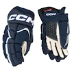 Mănuși de hochei CCM  FT680 Navy/White Senior 15 inci