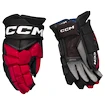 Mănuși de hochei CCM JetSpeed FT8 Black/Red/White Senior