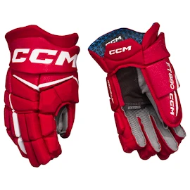 Mănuși de hochei CCM JetSpeed FT880 Red/White Senior