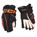 Mănuși de hochei CCM Tacks XF 80 Black/Orange Senior 15 inci