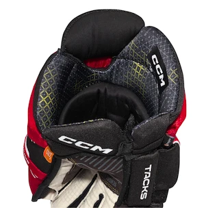 Mănuși de hochei CCM Tacks XF Black/Red/White Junior
