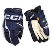 Mănuși de hochei CCM Tacks XF PRO Navy/White Senior 15 inci