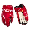 Mănuși de hochei CCM Tacks XF PRO Red/White Senior 13 inci