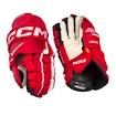 Mănuși de hochei CCM Tacks XF PRO Red/White Senior