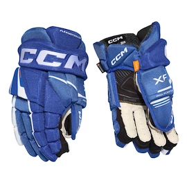 Mănuși de hochei CCM Tacks XF Royal/White Senior