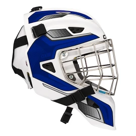 Mască de hochei pe gheață pentru portar CCM Axis F5 CCE White/Royal Junior