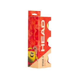 Mingi de tenis pentru copii Head Stage 3 Red 3B