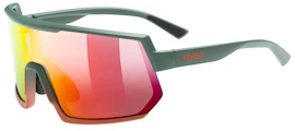 Ochelari sport Uvex Sportstyle 235 Moss Green Grapefruit Mat/Mirror Red (Cat. 2)