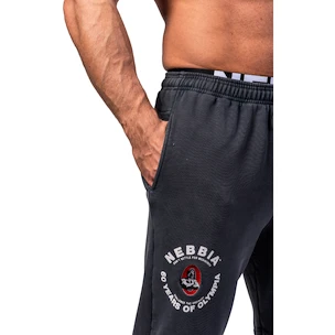 Pantaloni de trening pentru bărbați Nebbia NEBBIA x OLYMPIA Washed Sweat Joggers LEGEND 795 black