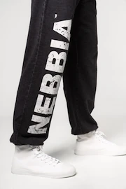 Pantaloni de trening pentru bărbați Nebbia Washed-off Gym Sweatpants Baggy Style GYM BRO 373 Black