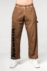 Pantaloni de trening pentru bărbați Nebbia Washed-off Gym Sweatpants Baggy Style GYM BRO 373 Ligth Brown