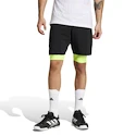 Pantaloni scurți pentru bărbați adidas  Club 2In1 Short Black/Lucid Lemon