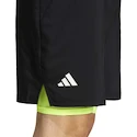 Pantaloni scurți pentru bărbați adidas  Club 2In1 Short Black/Lucid Lemon