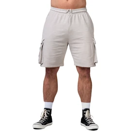 Pantaloni scurți pentru bărbați Nebbia NEBBIA x OLYMPIA Washed Loose Fit Cargo Shorts LEGACY 787 light grey