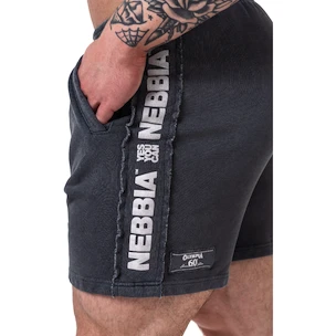 Pantaloni scurți pentru bărbați Nebbia NEBBIA x OLYMPIA Washed Sweat Shorts LEGEND 786 black L