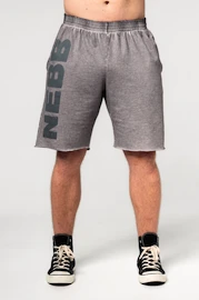 Pantaloni scurți pentru bărbați Nebbia Washed-off Gym Sweatshorts NO BS 367 Light Grey