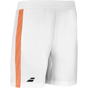 Pantaloni scurți pentru copii Babolat  Play Short Boy White/Orange 8 - 10 ani