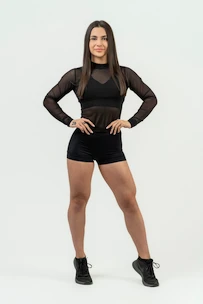 Pantaloni scurți pentru femei Nebbia Intense Women's Compression High Waist Shorts Leg Day 832 Black