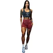 Pantaloni scurți pentru femei Nebbia NEBBIA x OLYMPIA Washed High Waisted Leggings Shorts HERITAGE 780 red