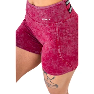 Pantaloni scurți pentru femei Nebbia NEBBIA x OLYMPIA Washed High Waisted Leggings Shorts HERITAGE 780 red