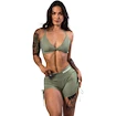 Pantaloni scurți pentru femei Nebbia STRONG BEAUTY Lace-Up Sculpting Shorts OWN YOUR POWER 429 light green