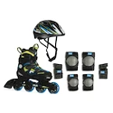 Patine cu rotile pentru copii Fila  J-One Boy Combo 3-Set Blue/Lime