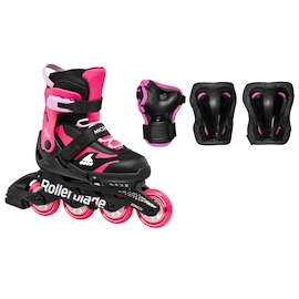 Patine cu rotile pentru copii Rollerblade Microblade Combo Black/Pink