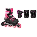 Patine cu rotile pentru copii Rollerblade  Microblade Combo Black/Pink  EUR 36,5-40,5
