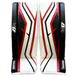 Plăcuțe pentru portari BRIAN'S Iconik X White/Blue Senior 36 + 1 inch