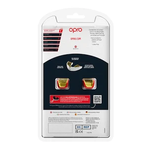 Protecție pentru dinți Opro  INSTANT CUSTOM FIT JAWS Red/Gold Senior