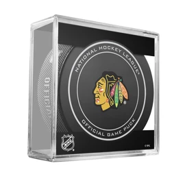 Puc de hochei Inglasco Inc. Official Game Puck Chicago Blackhawks