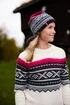 Pulover pentru femei Ulvang  Marius Round Neck Vanilla/Ulang Red