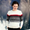 Pulover pentru femei Ulvang  Marius Round Neck Vanilla/Ulang Red